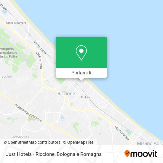 Mappa Just Hotels - Riccione