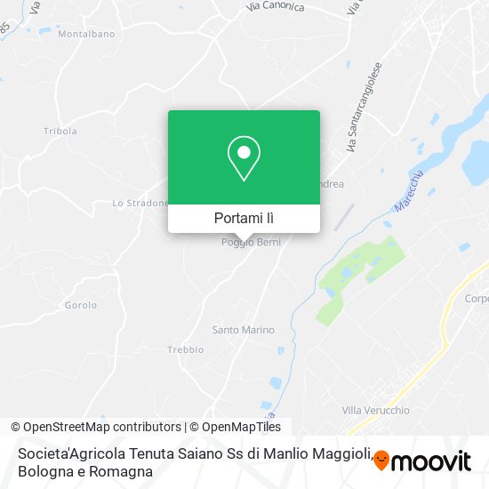 Mappa Societa'Agricola Tenuta Saiano Ss di Manlio Maggioli
