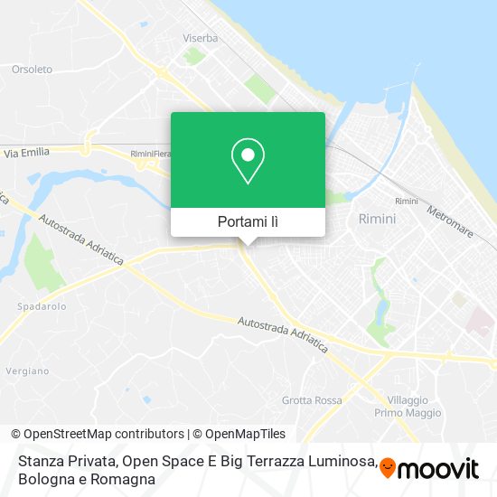 Mappa Stanza Privata, Open Space E Big Terrazza Luminosa