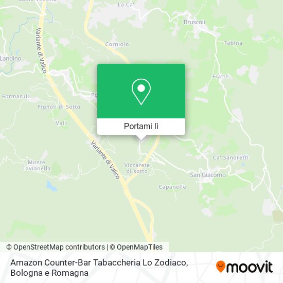 Mappa Amazon Counter-Bar Tabaccheria Lo Zodiaco