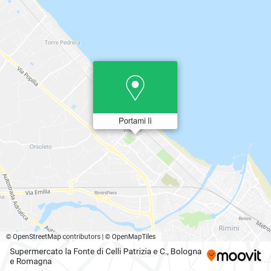 Mappa Supermercato la Fonte di Celli Patrizia e C.