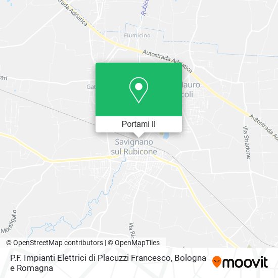 Mappa P.F. Impianti Elettrici di Placuzzi Francesco