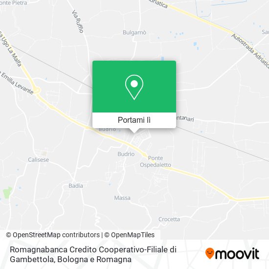 Mappa Romagnabanca Credito Cooperativo-Filiale di Gambettola