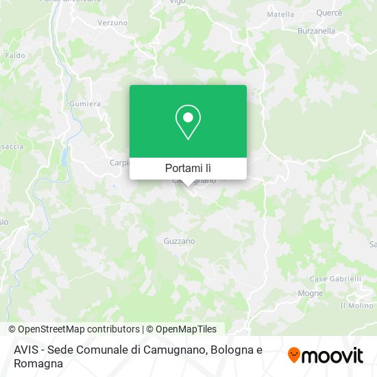 Mappa AVIS - Sede Comunale di Camugnano