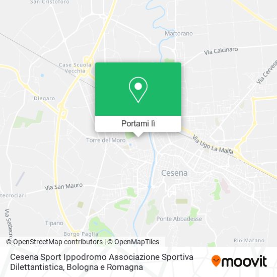 Mappa Cesena Sport Ippodromo Associazione Sportiva Dilettantistica