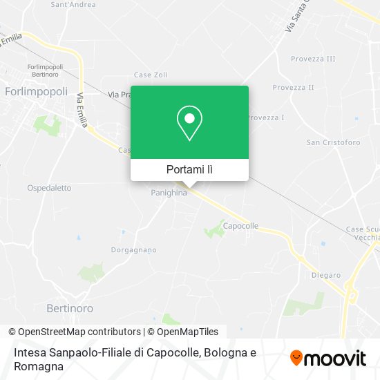 Mappa Intesa Sanpaolo-Filiale di Capocolle