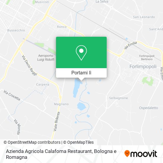 Mappa Azienda Agricola Calafoma Restaurant