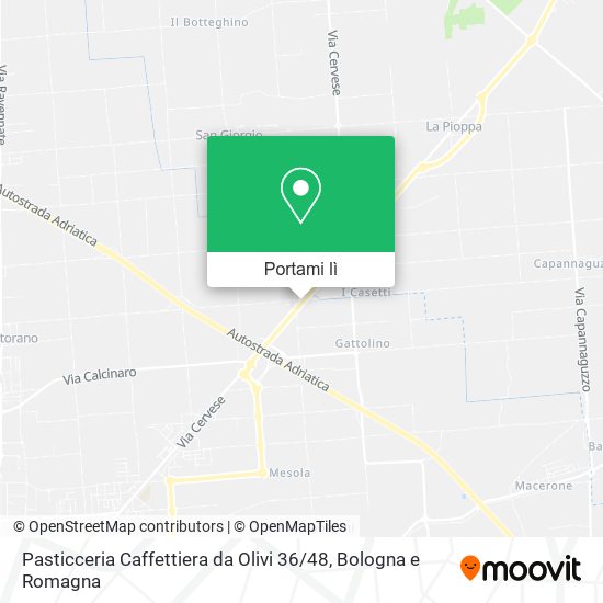 Mappa Pasticceria Caffettiera da Olivi 36 / 48