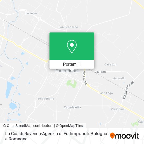 Mappa La Caa di Ravenna-Agenzia di Forlimpopoli