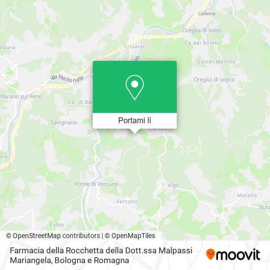 Mappa Farmacia della Rocchetta della Dott.ssa Malpassi Mariangela