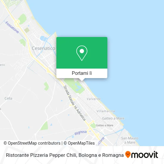 Mappa Ristorante Pizzeria Pepper Chili