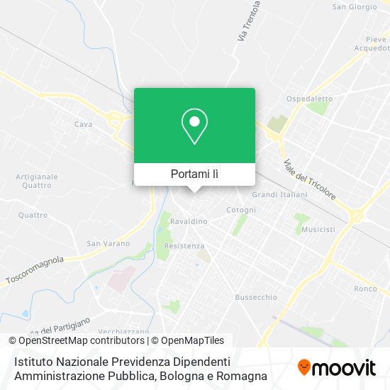Mappa Istituto Nazionale Previdenza Dipendenti Amministrazione Pubblica