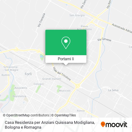 Mappa Casa Residenza per Anziani Quisisana Modigliana
