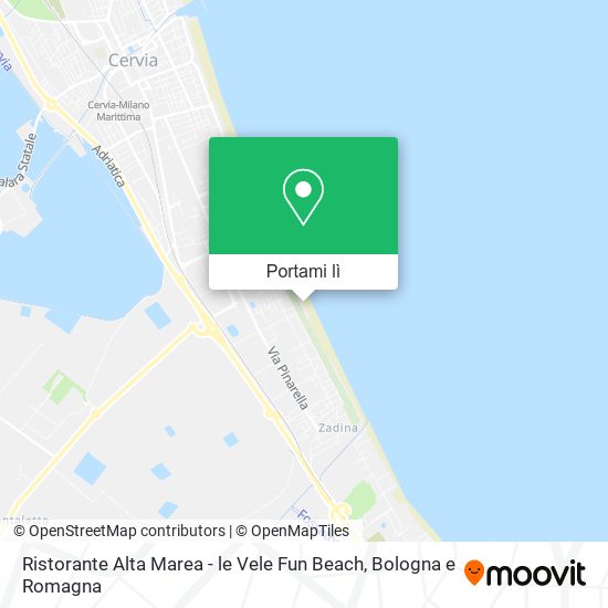 Mappa Ristorante Alta Marea - le Vele Fun Beach