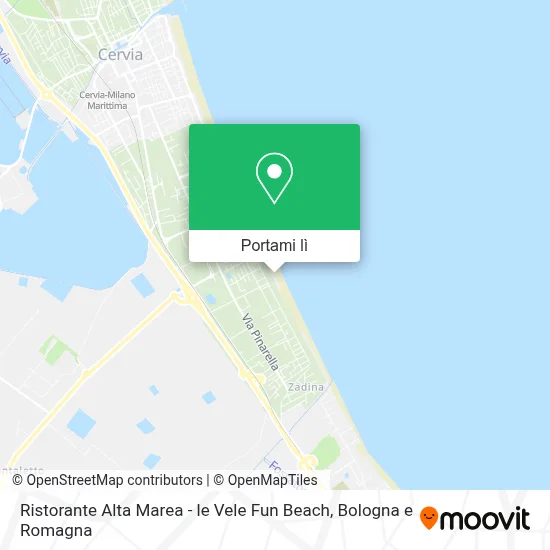 Mappa Ristorante Alta Marea - le Vele Fun Beach