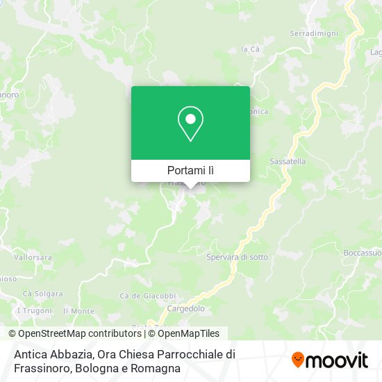 Mappa Antica Abbazia, Ora Chiesa Parrocchiale di Frassinoro