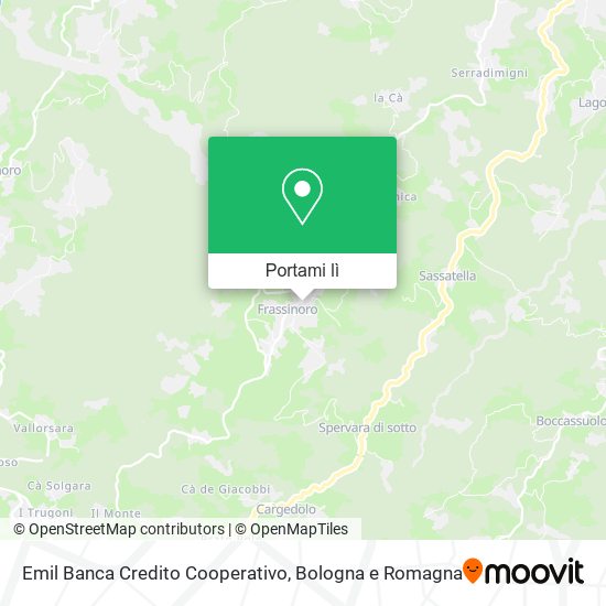 Mappa Emil Banca Credito Cooperativo