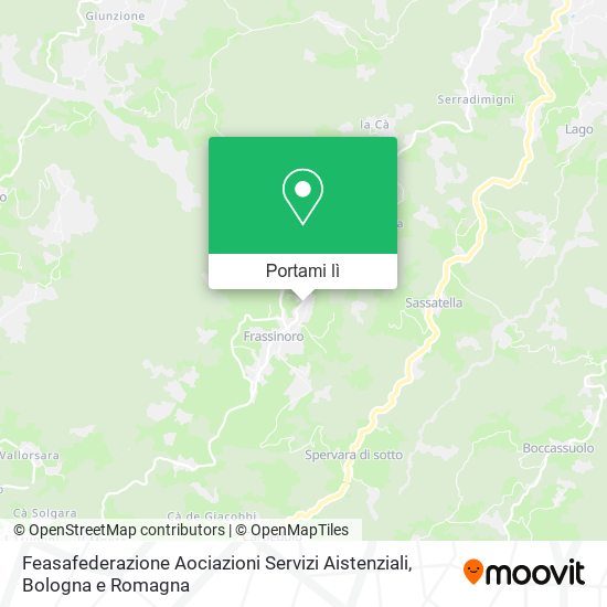 Mappa Feasafederazione Aociazioni Servizi Aistenziali