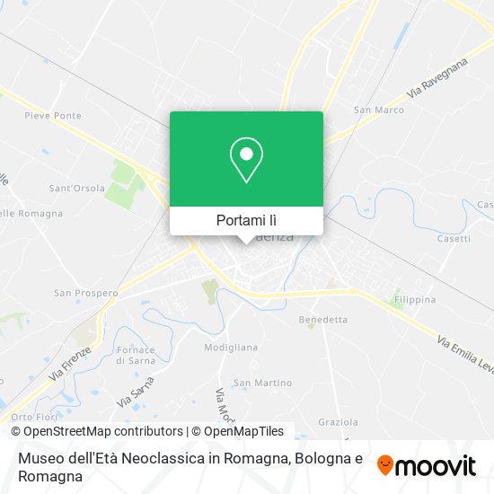 Mappa Museo dell'Età Neoclassica in Romagna