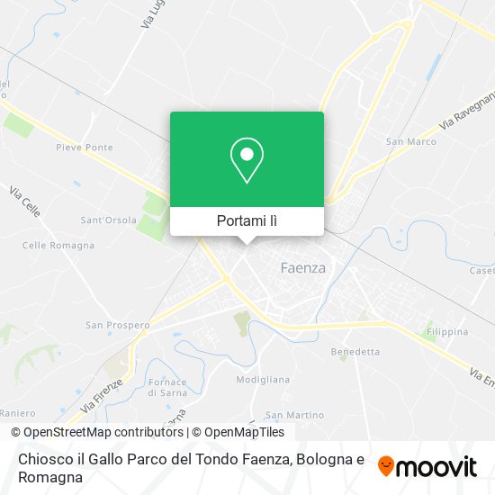 Mappa Chiosco il Gallo Parco del Tondo Faenza