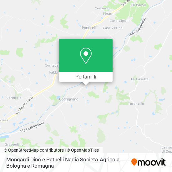 Mappa Mongardi Dino e Patuelli Nadia Societa' Agricola