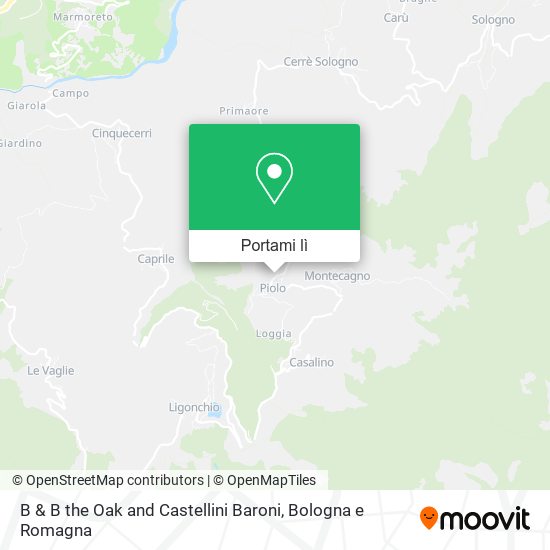 Mappa B & B the Oak and Castellini Baroni