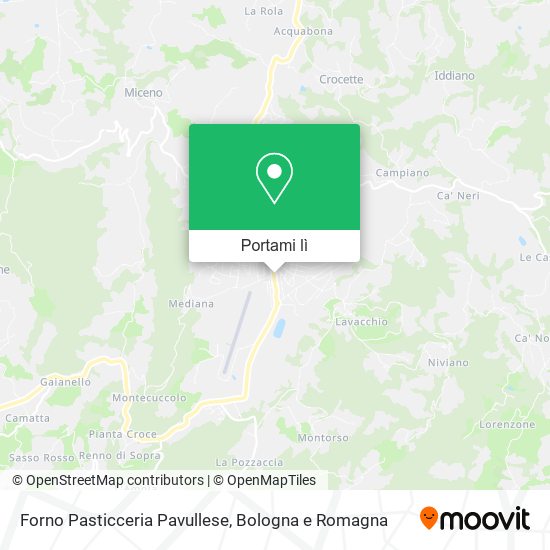 Mappa Forno Pasticceria Pavullese