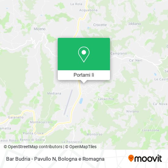 Mappa Bar Budria - Pavullo N