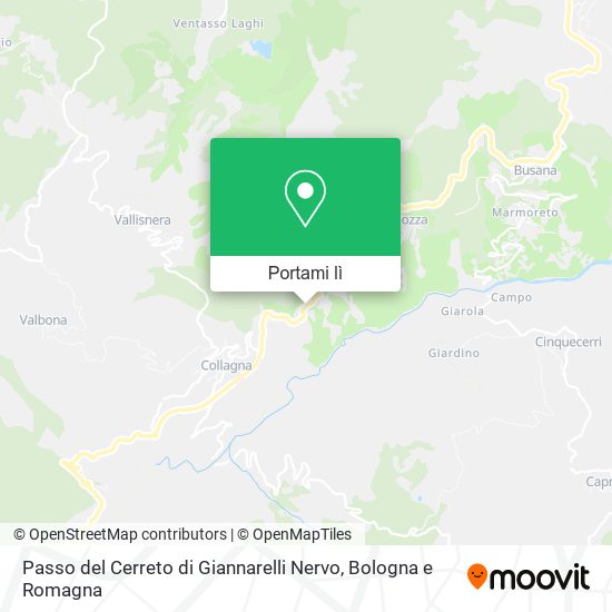 Mappa Passo del Cerreto di Giannarelli Nervo