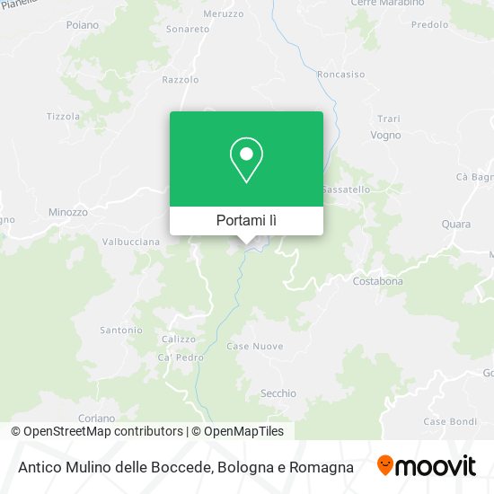Mappa Antico Mulino delle Boccede