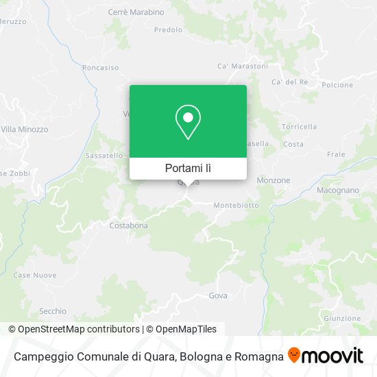 Mappa Campeggio Comunale di Quara