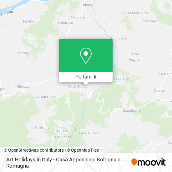 Mappa Art Holidays in Italy - Casa Appennino