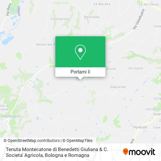 Mappa Tenuta Montecatone di Benedetti Giuliana & C. Societa' Agricola