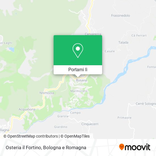 Mappa Osteria il Fortino