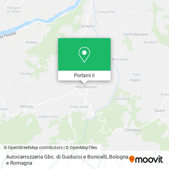Mappa Autocarrozzeria Gbc. di Guiducci e Bonicelli