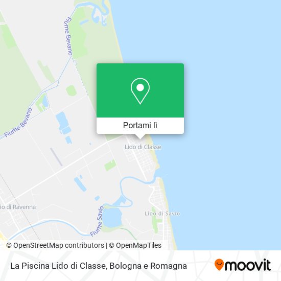 Mappa La Piscina Lido di Classe