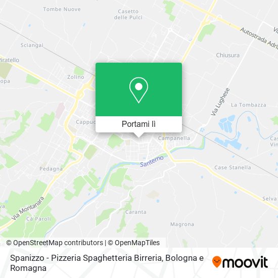 Mappa Spanizzo - Pizzeria Spaghetteria Birreria