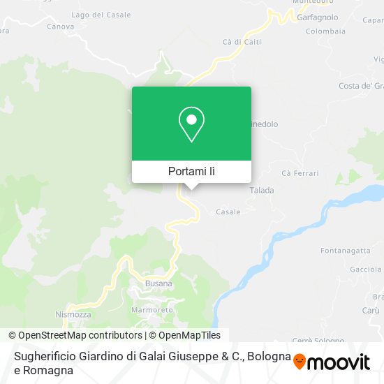 Mappa Sugherificio Giardino di Galai Giuseppe & C.