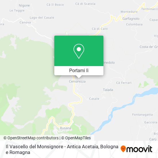 Mappa Il Vascello del Monsignore - Antica Acetaia