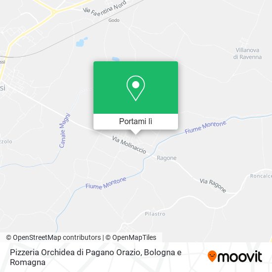 Mappa Pizzeria Orchidea di Pagano Orazio
