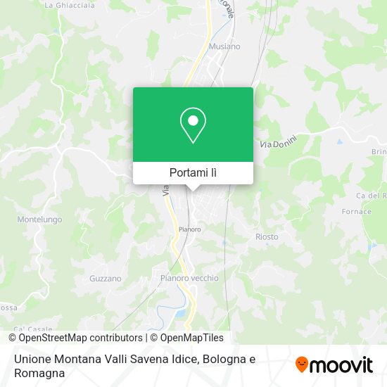 Mappa Unione Montana Valli Savena Idice