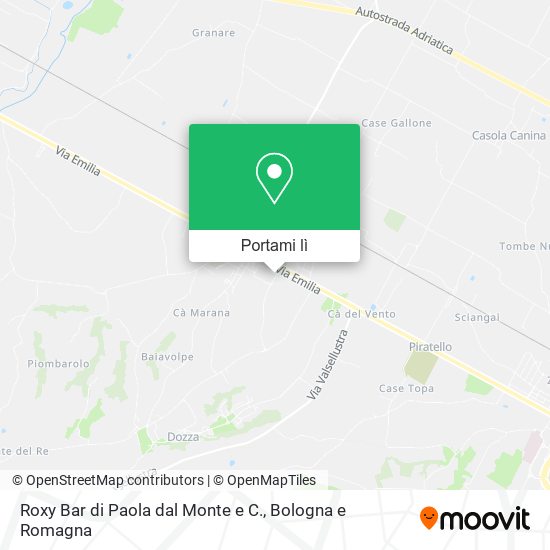Mappa Roxy Bar di Paola dal Monte e C.