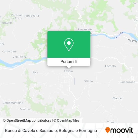 Mappa Banca di Cavola e Sassuolo