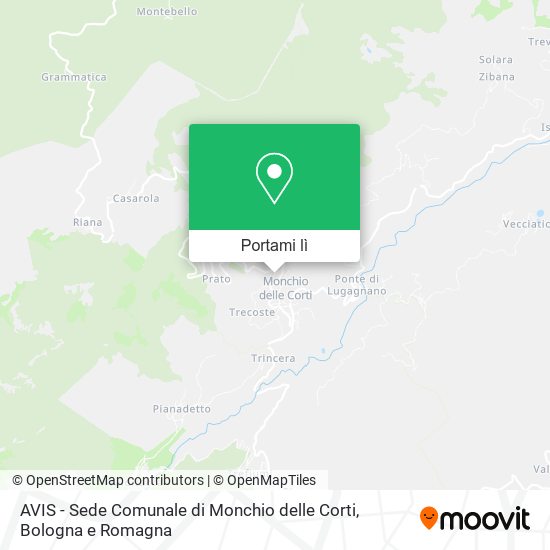 Mappa AVIS - Sede Comunale di Monchio delle Corti