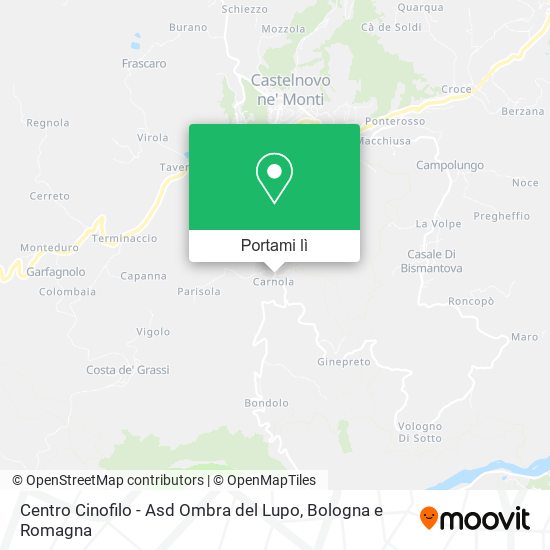 Mappa Centro Cinofilo - Asd Ombra del Lupo