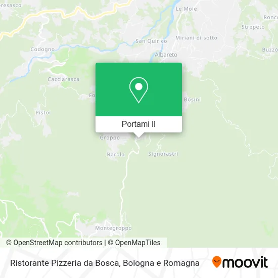 Mappa Ristorante Pizzeria da Bosca