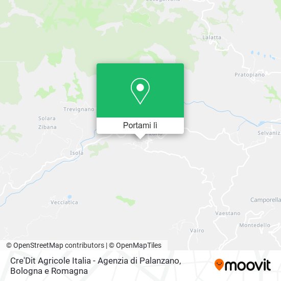 Mappa Cre'Dit Agricole Italia - Agenzia di Palanzano