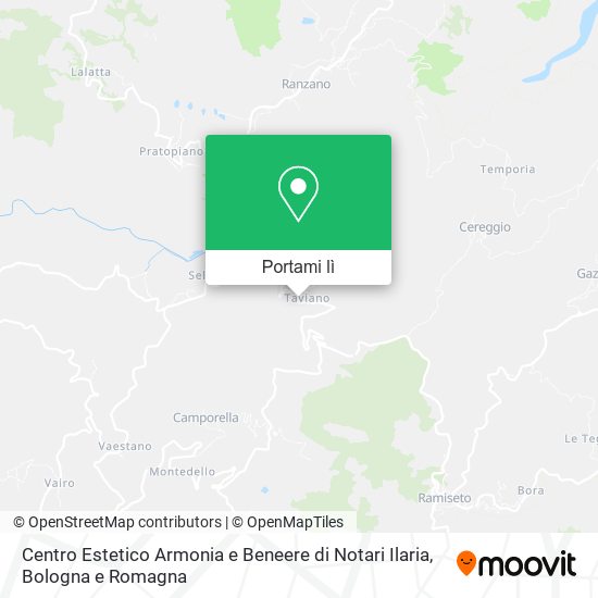 Mappa Centro Estetico Armonia e Beneere di Notari Ilaria