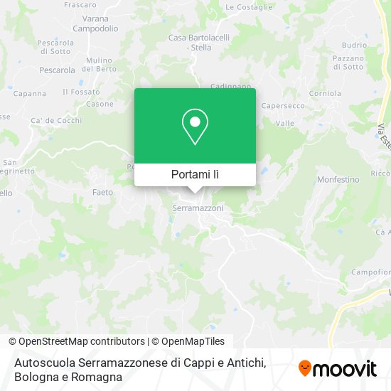 Mappa Autoscuola Serramazzonese di Cappi e Antichi