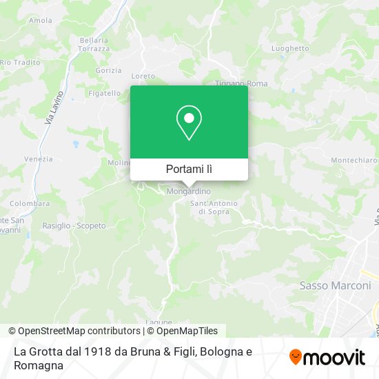 Mappa La Grotta dal 1918 da Bruna & Figli